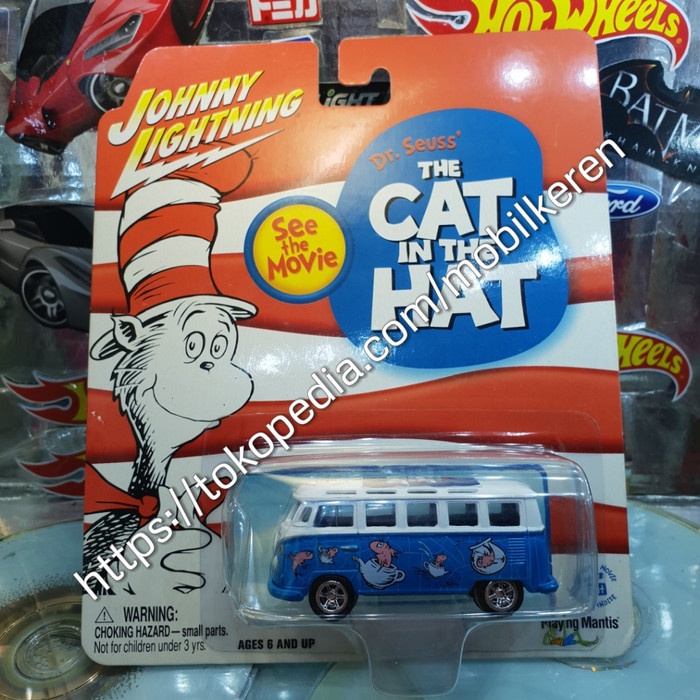 Diecast Johnny Lightning The Cat In The Hat 65 VW Samba Bus NUSEL