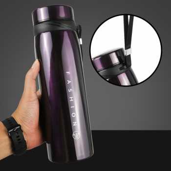 GS7i Jinwang Botol Minum Termos Stainless Steel Water Bottle 1100ml 8722-e Hitam/purple Ori-YA