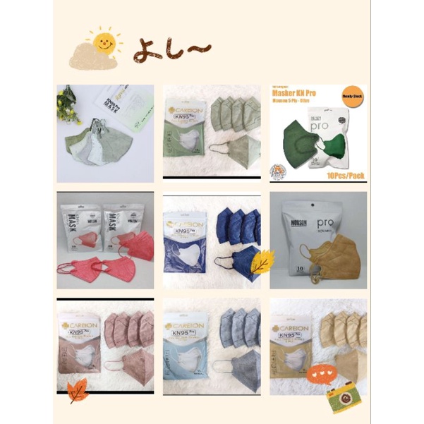 MASKER KN95 ISI 10 PCS READY Mask Kn 95 earloop