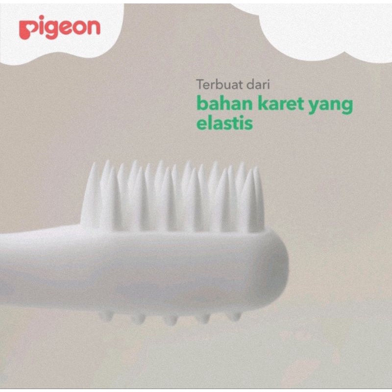 Pigeon Training Toothbrush Lesson 2 (Usia 8-12  Bulan) - Sikat Gigi Bayi &amp; Anak