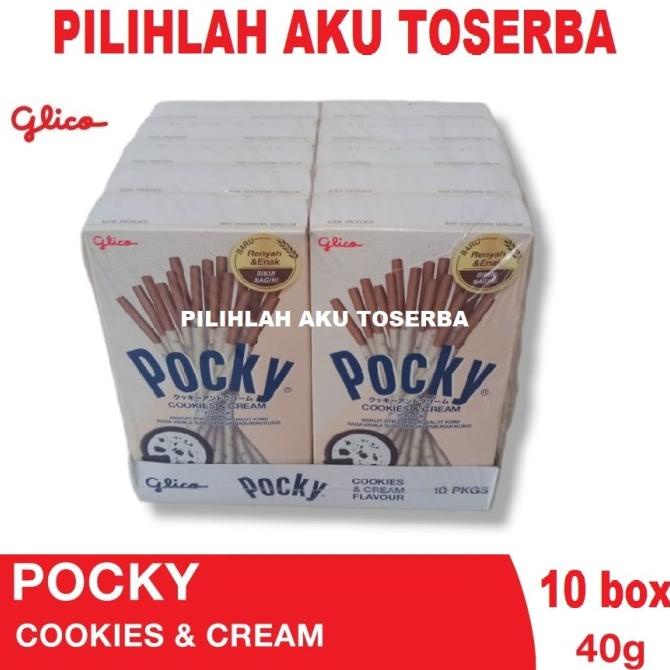

Glico Pocky REGULAR PACK COOKIES & CREAM - (HARGA PER 10 BOX)