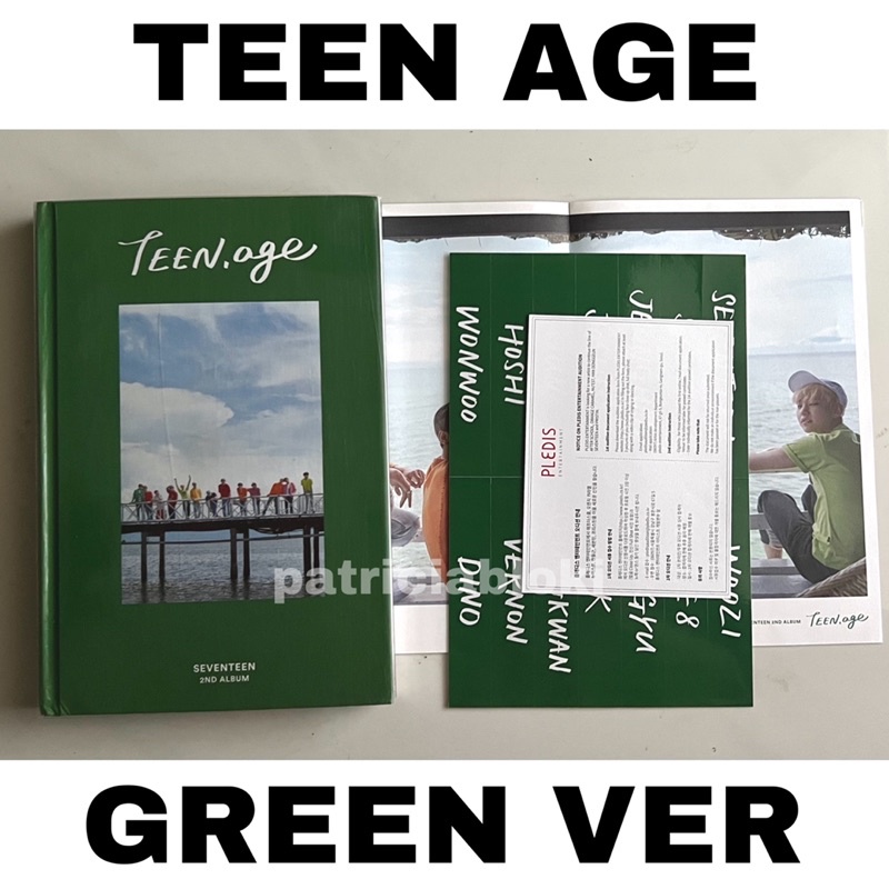 Fullset 2nd Album Seventeen Teen Age Green Ver Unsealed Preloved TA TeenAge Orange black rs rqs whit