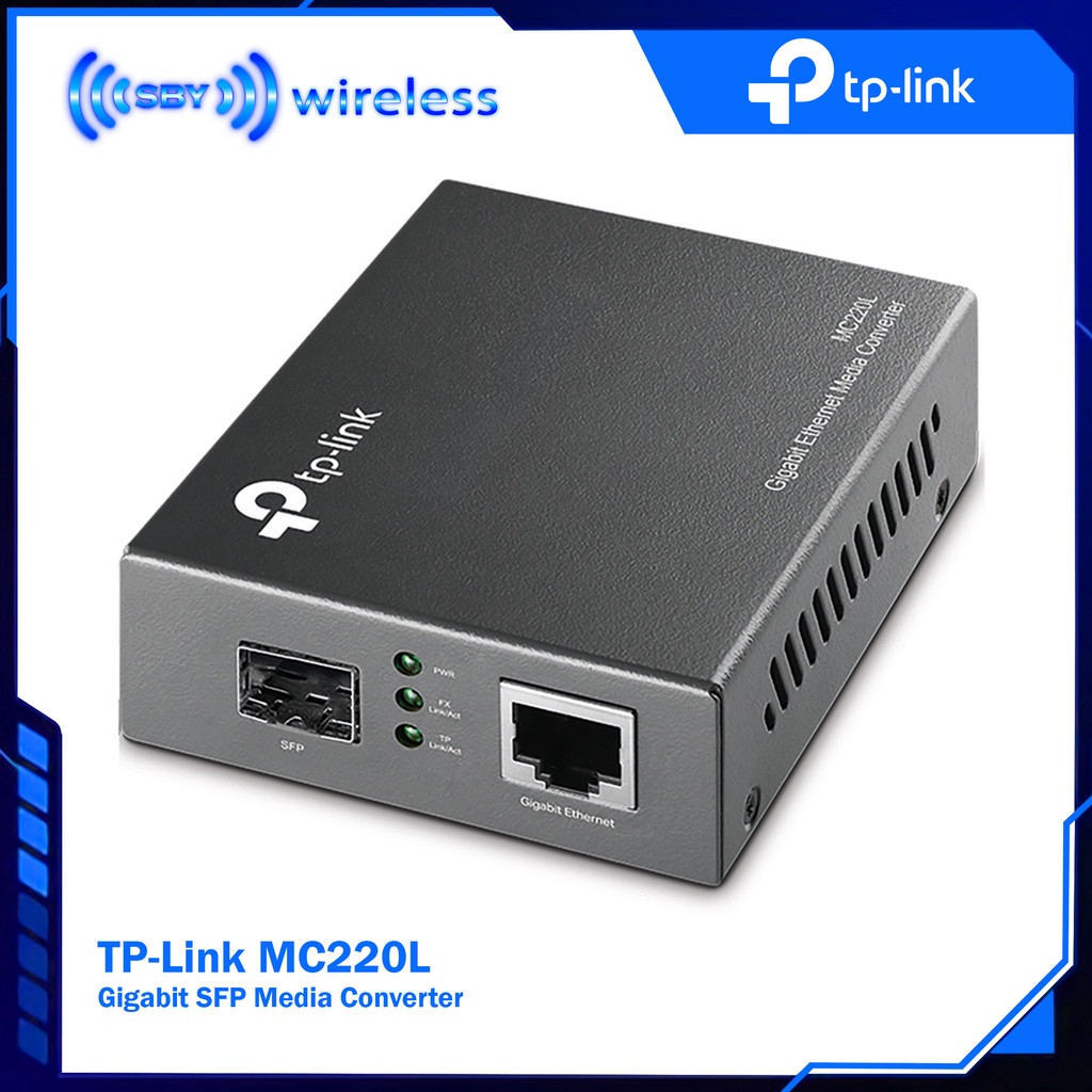 TP-Link MC220L Gigabit SFP Slot Modules Media Converter To Gigabit Ethernet LAN RJ45 TPLink