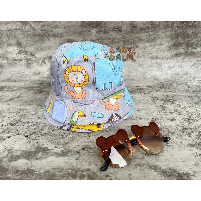 BUCKET HAT ANAK MOTIF BOLAK BALIK - TOPI BULAT ANAK - BUCKET HAT ANAK - BUCKET HAT BAYI