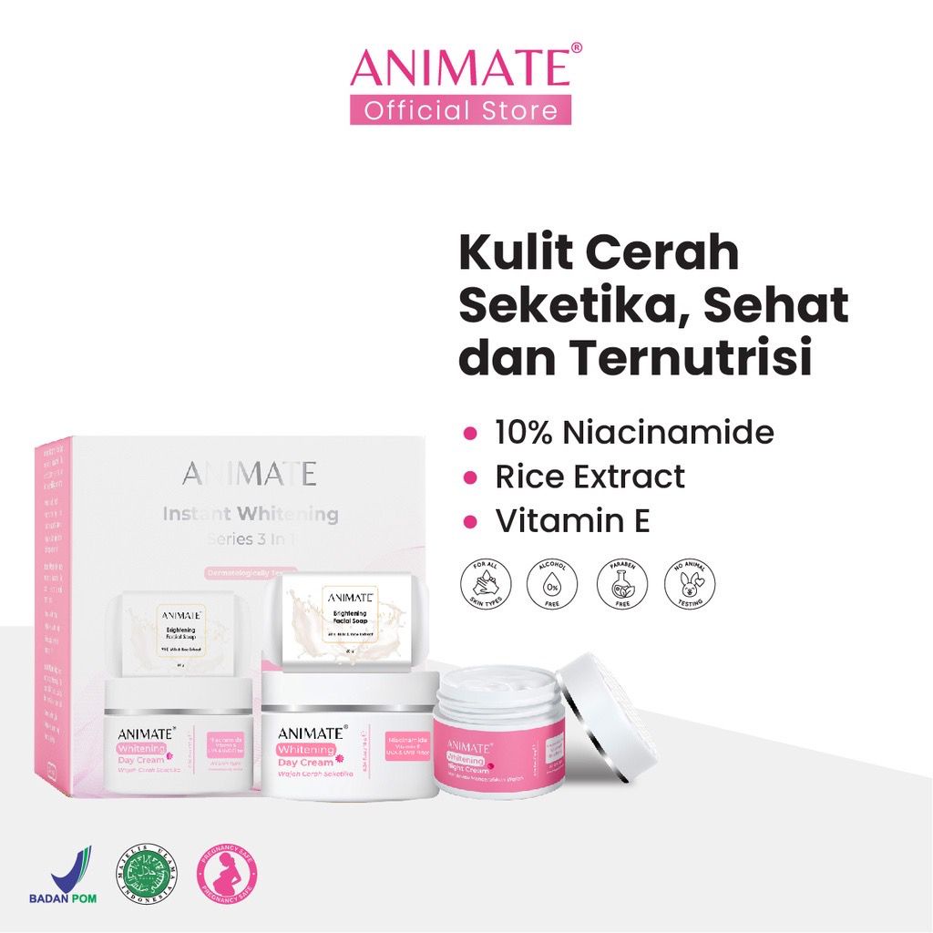 ANIMATE Instant Whitening Series 3in1 (FREE BOX)