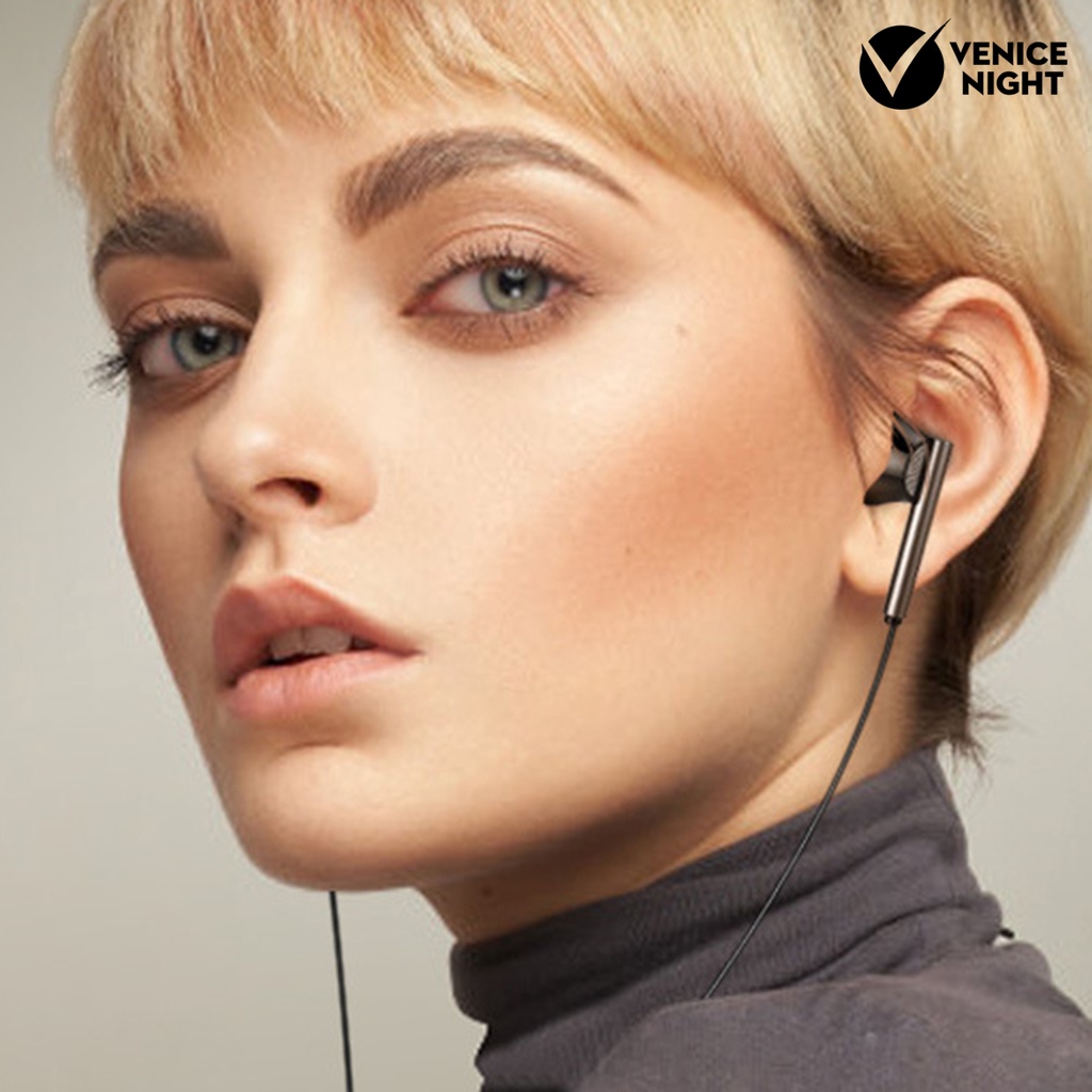 (VNEP) (Berkabel) M25 Earphone In-ear Heavy Bass 3.5mm Universal Game Music Earbud dengan Mikrofon untuk Ponsel