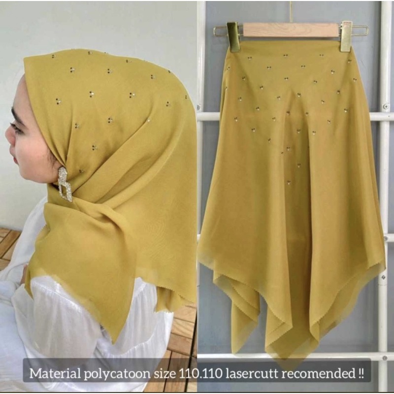 Jilbab Payet I Hijab Pesta | segiempat Payet