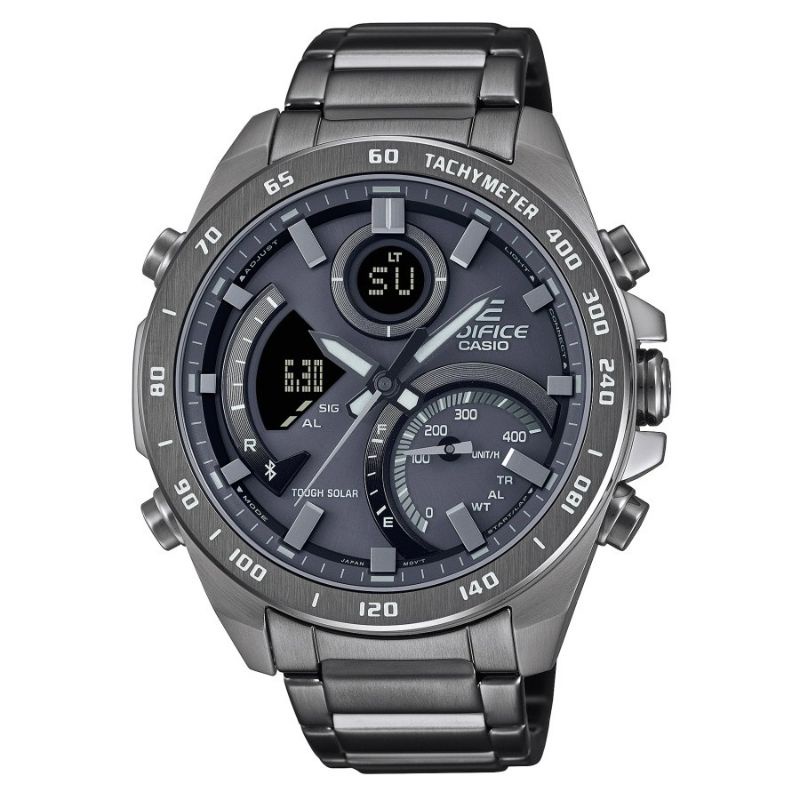 CASIO EDIFICE ECB-900MDC-1ADR-Jam Tangan Pria Dual Time Original-Garansi