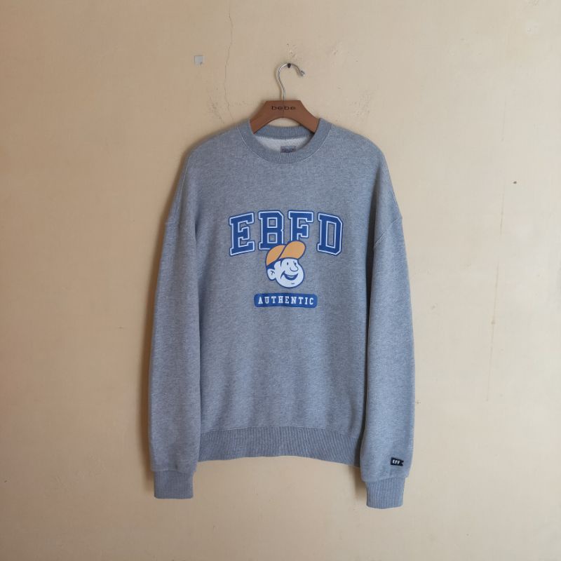 Ebfd Ebbets Field  Authentic Crewneck Grey