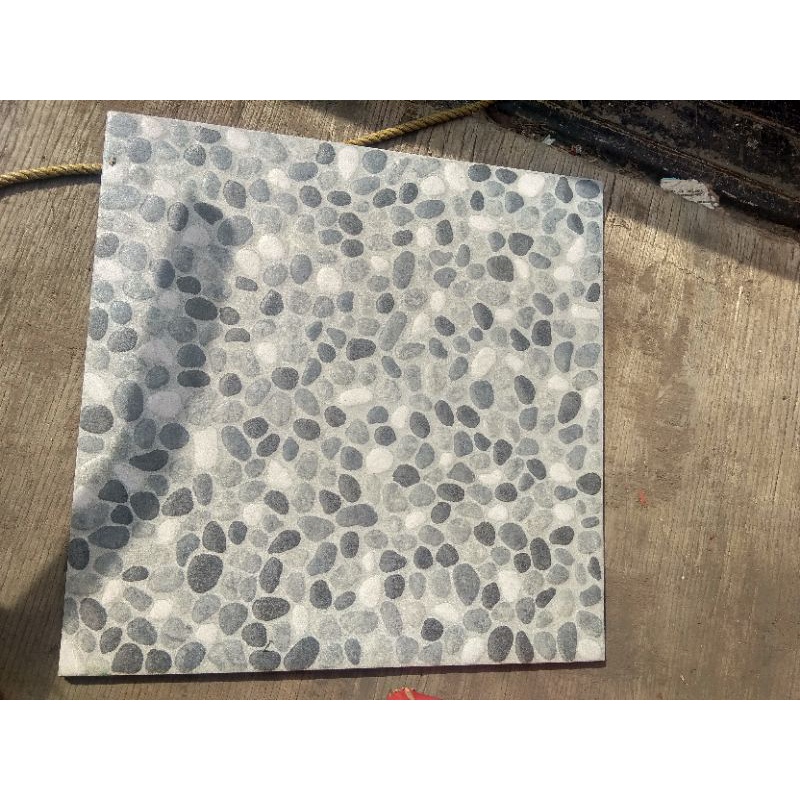 Keramik 40x40 Lantai Kasar Motif Batu Kerikil