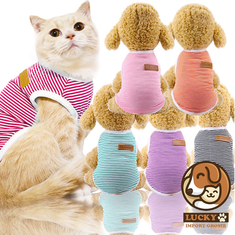Baju Anjing Kucing Kaos Tanktop Murah Lucu Kecil Besar Poodle Minipom