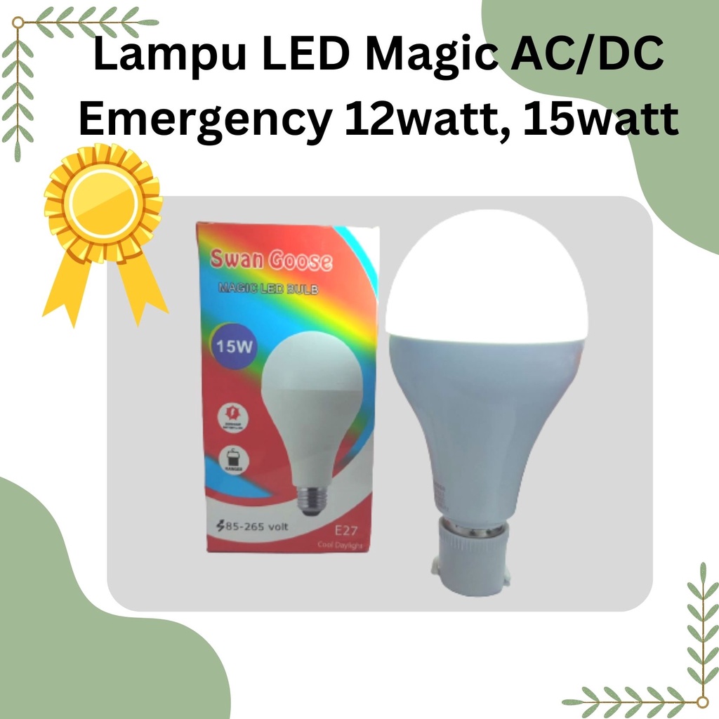 Lampu LED Magic Premium AC/DC Emergency 12watt, 15watt dan 20 Watt