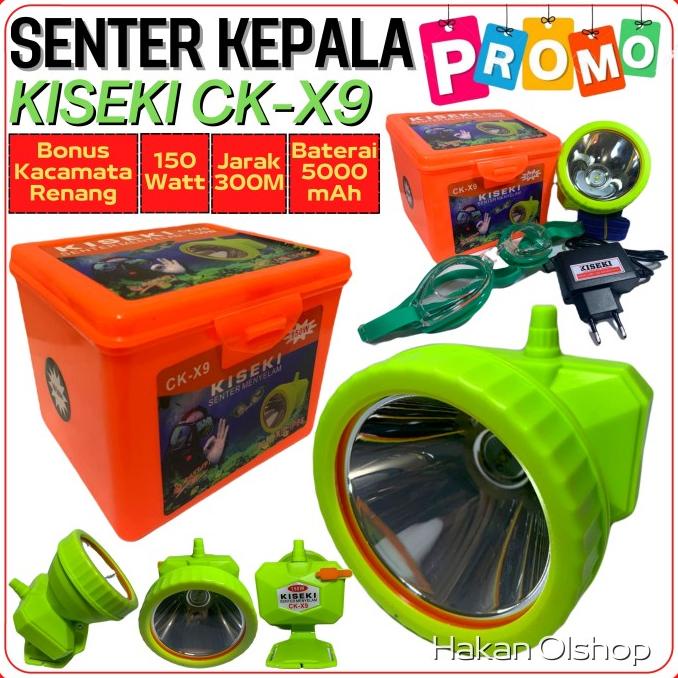Senter Kepala Selam Diving Super Terang 150 Watt Kiseki Ck-X9