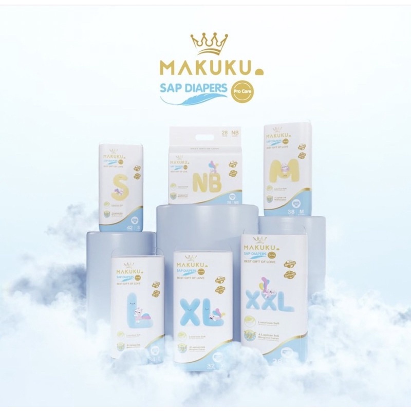 Makuku Premium SAP AIR Diaper PROCARE Newborn-XXL