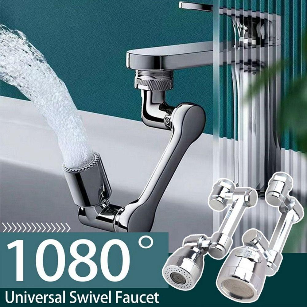 Kran Putar Lanfy1080°Rotasi Wastafel Plastik Sudut Lebar Untuk Dapur Kamar Mandi Splash Filter Faucet Aerator