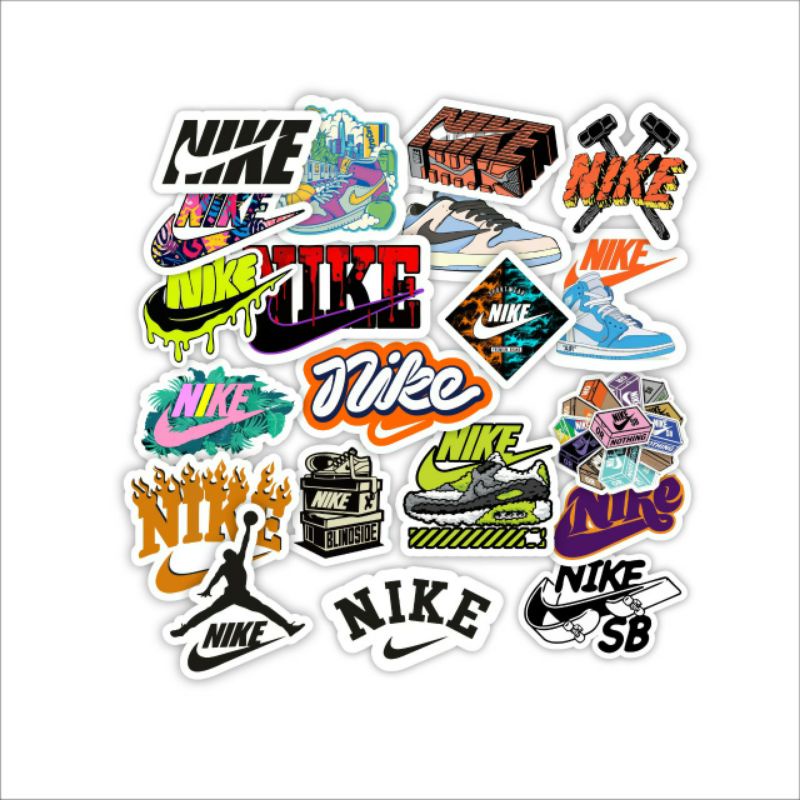 

Paket stiker brand nikee isi 20pcs Graftac high quality