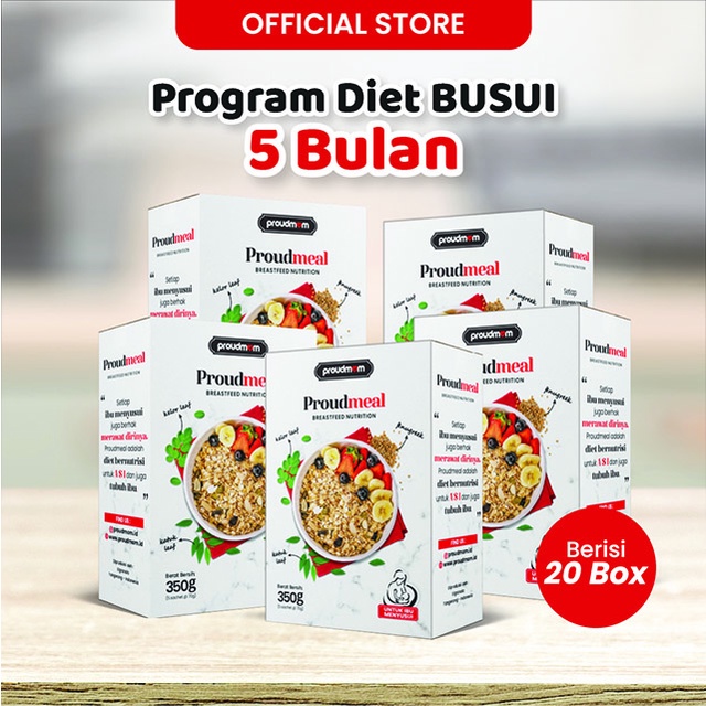 Program Diet Busui ( Paket 5 BULAN ) - Pengganti Sarapan Sehat u/ Turun Berat Badan - PROUDMEAL ASI BOOSTER