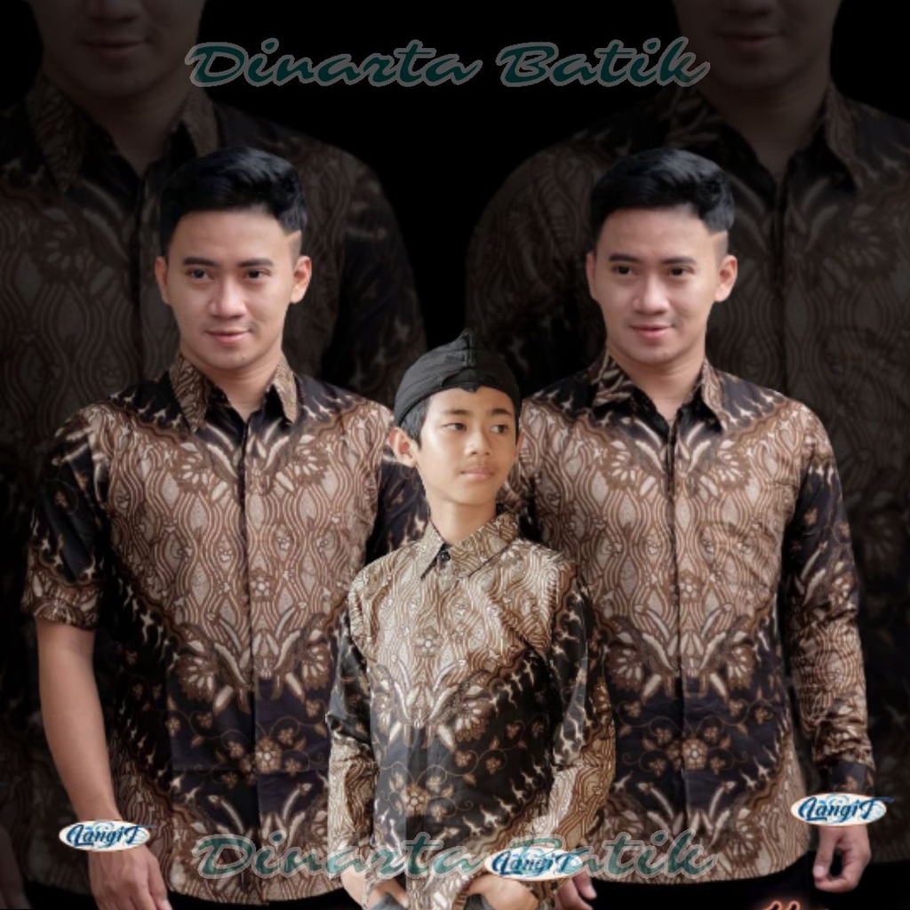 ATASAN BAJU BATIK COUPLE SET KELUARGA AYAH DAN ANAK [BISA SATUAN] HEM PRIA ANAK LENGAN PENDEK KEMEJA
