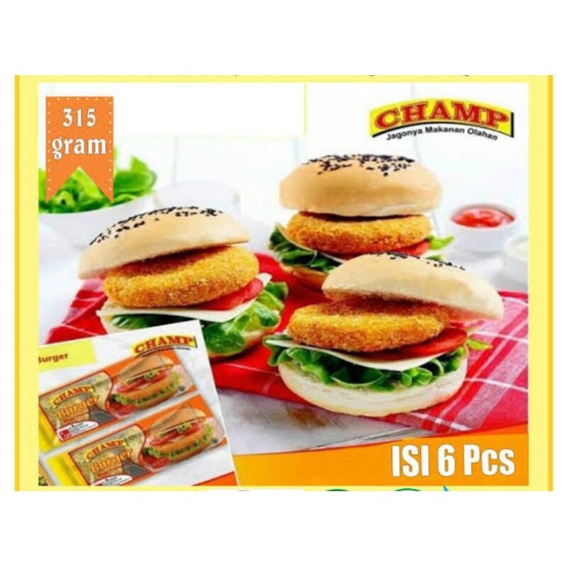 

Daging burger champ isi 6 315g