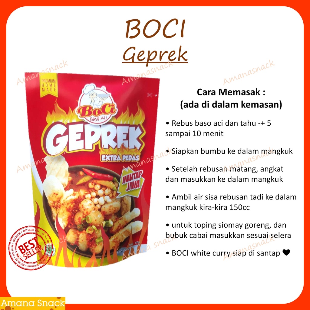 BOCI GEPREK extra pedas - BASO ACI GEPREK new varian mantap jiwa extra pedas best seller bagi pecinta pedas