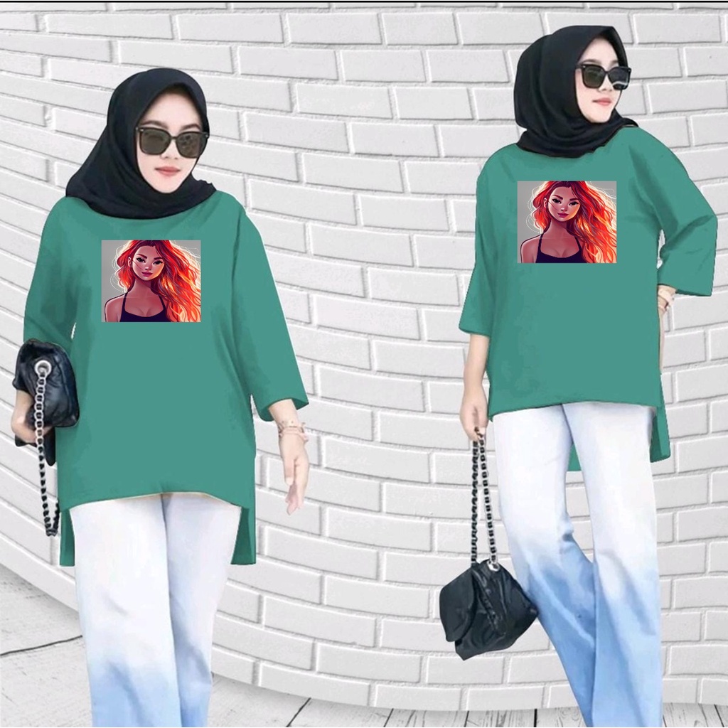 GSC - Long Tunik ANIME 015 / Tunik wanita dewasa / Tunik wanita jumbo / Tunik wanita hijab's wamone / Tunik terbaru