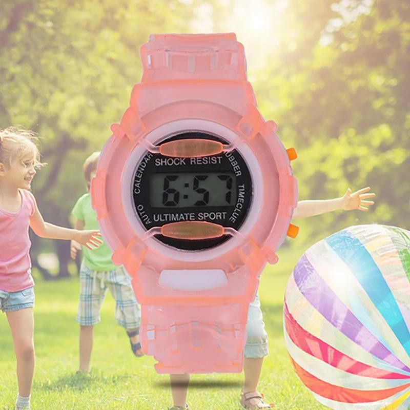 Jam Tangan Anak Laki Laki 2 3 4 5 Tahun Kecil Rubber Tali Karet Transparan Digital Watch