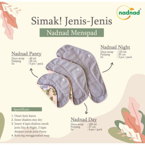 Menspad Pembalut Kain Wanita / Pembalut Kain Wanita Murah / Pembalut Wanita Cuci Ulang