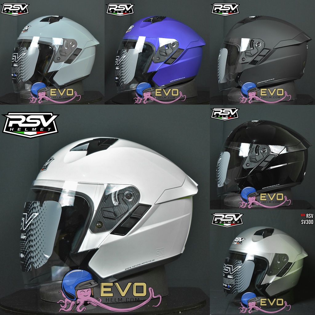 HELM RSV SV300 HALF FACE DOUBLE VISOR ORIGINAL RSV - HELM RSV HALFFACE ONGKIR 2KG