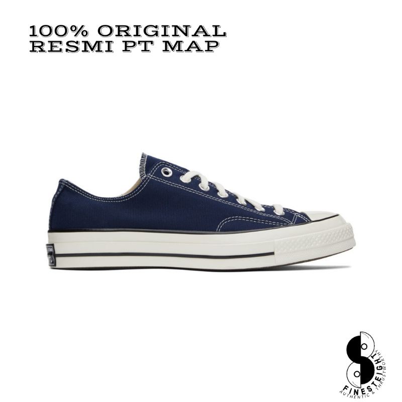 Sepatu Sneakers Pria Converse Chuck Taylor 70s 70 Ox Low Midnight Navy Original Resmi 172679C