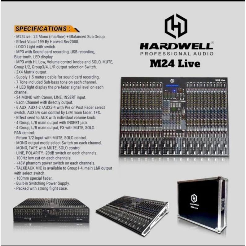 Mixer Audio 24 Channel Hardwell M24 LIVE Original
