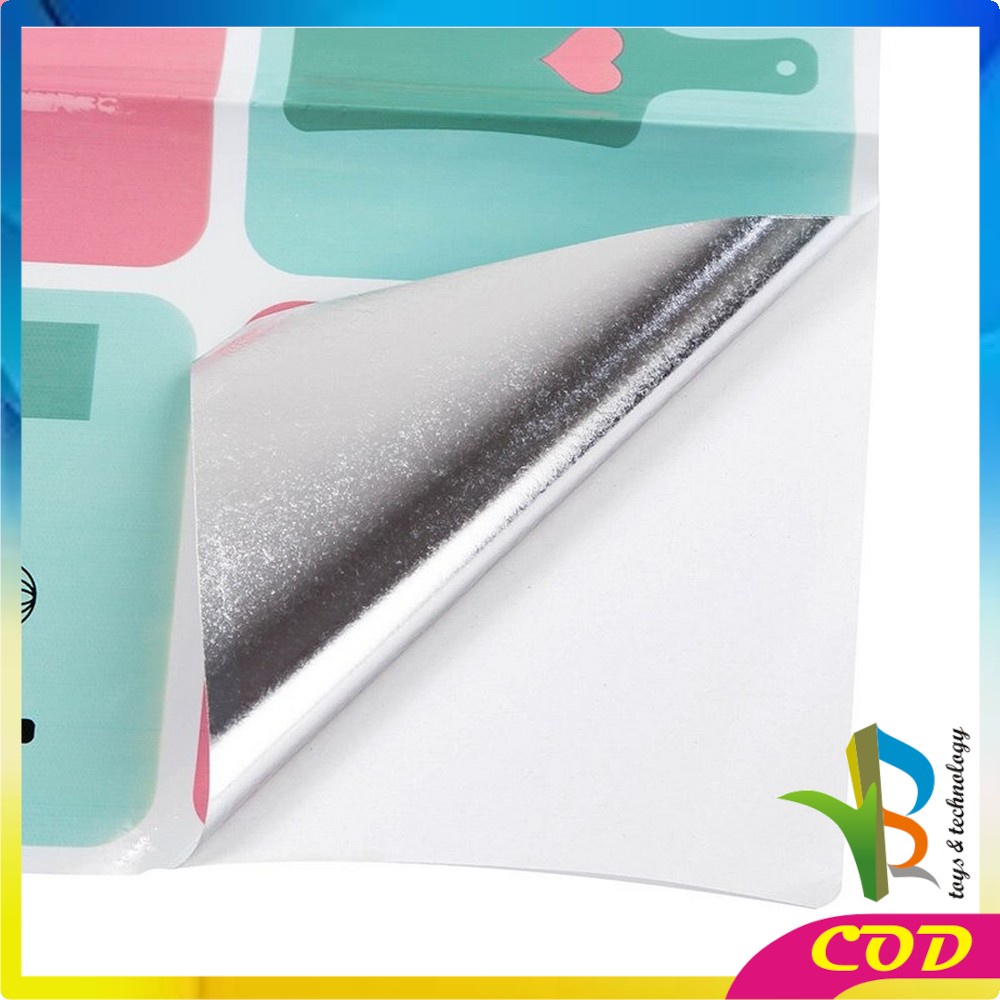 RB-C118 Wall Stiker Dinding Dapur Anti Minyak / Api Wallpaper Sticker Alumunium Foil Dekorasi Dapur