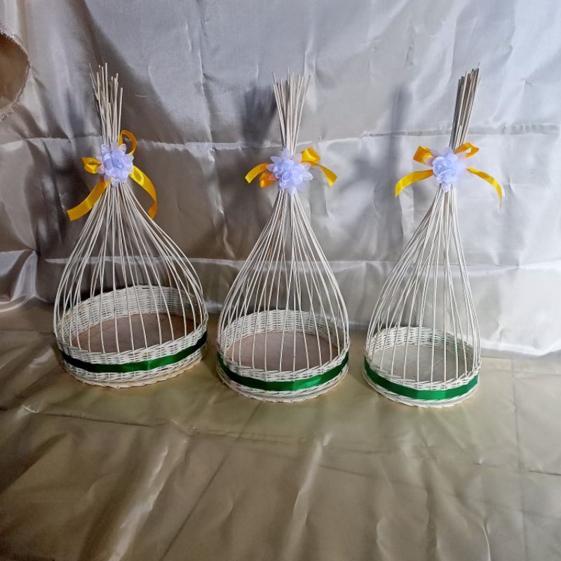 keranjang rotan sulur 1 set isi 3 pcs keranjang hantaran keranjang parsel box lamaran