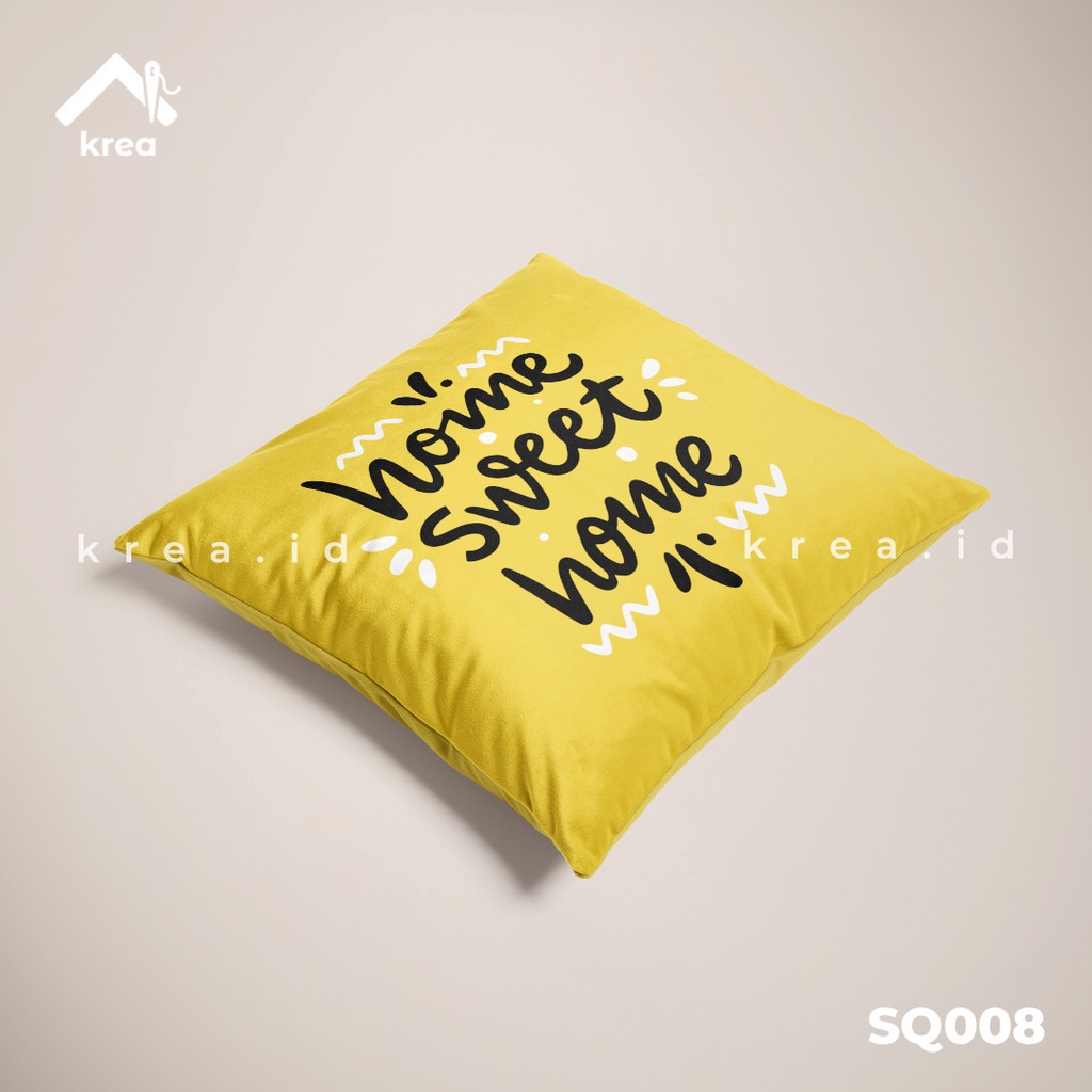 SARUNG BANTAL SOFA KATA KATA HOME SWEET HOME 2 UKURAN 40x40