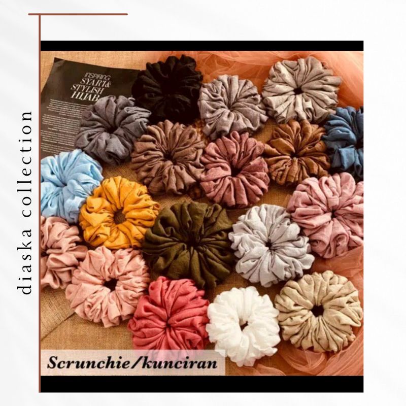 SCRUNCHIE CEPOL IKAT RAMBUT JUMBO SUPER MURAH