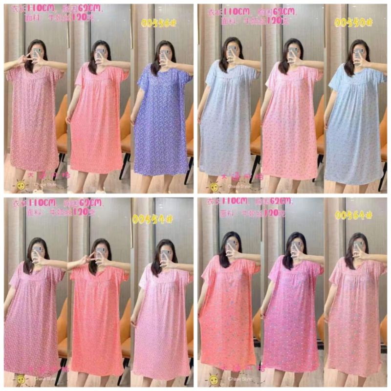 Daster Jumbo Import Piyama Wanita Jumbo Baju Tidur Wanita Import Murah C 2D