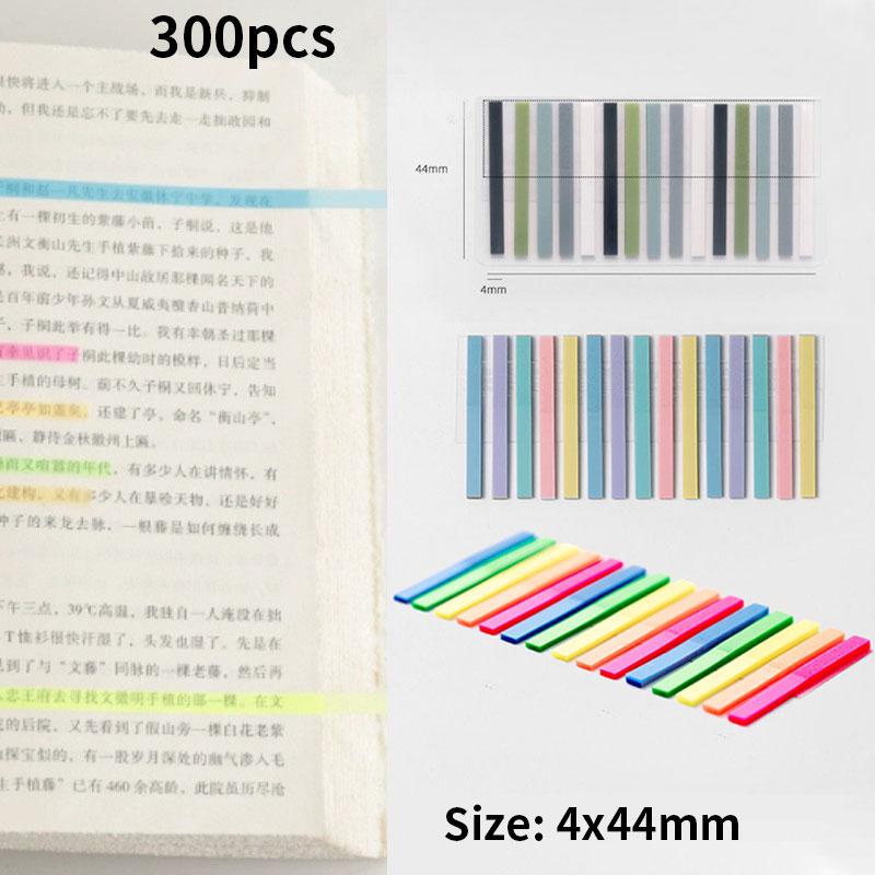 3000 Pcs Alat Bantu Baca Sorot Stiker Transparan Neon Index Tabs Bendera Sticky Note Stationery Sekolah Kantor Perlengkapan