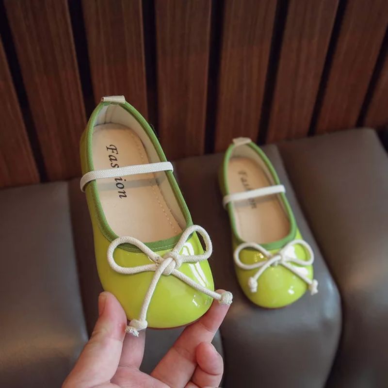 Minipetite SH2242 Sepatu flat shoes anak perempuan pita warna pastel pesta Natal ringan lentur nyaman dipakai anak usia 6 bulan sd 12 tahun size 21 - 36