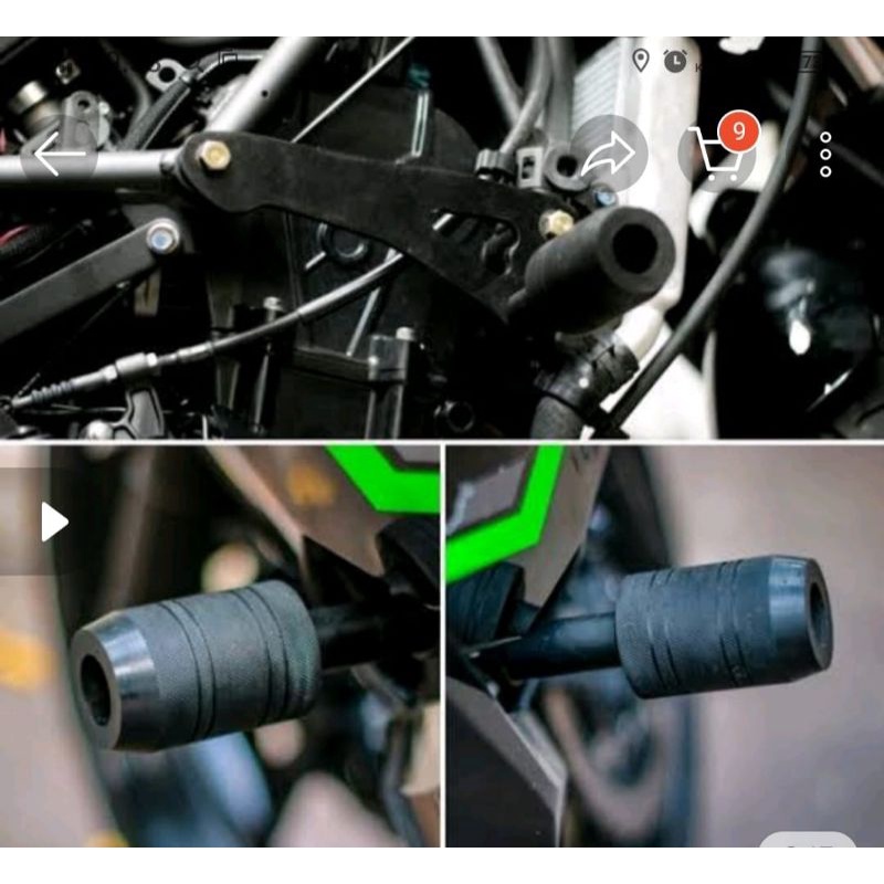 Frame slider ninja 250 fi new 2018 Pelindung body ninja 250 fi new Tubular ninja250fi crash bar ninj