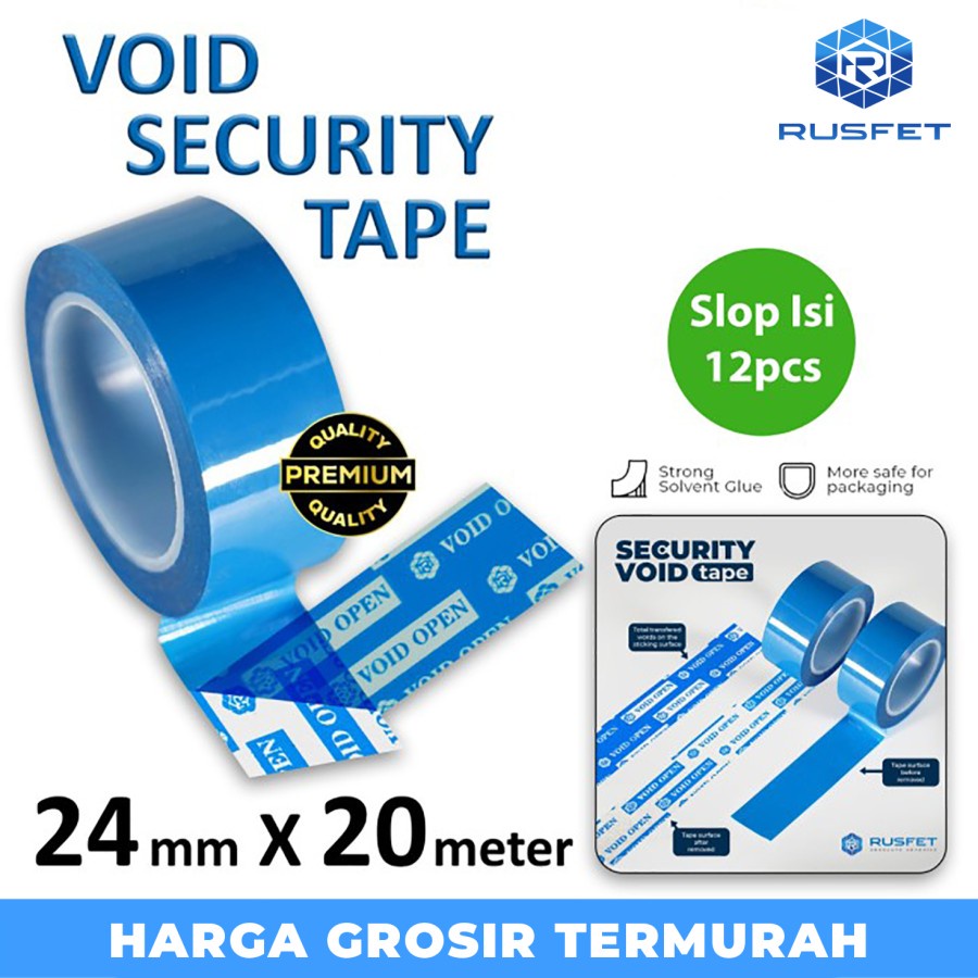 

LAKBAN SECURITY OPEN SEGEL VOID TAPE SELOTIP ISOLASI RUFSET SELOP