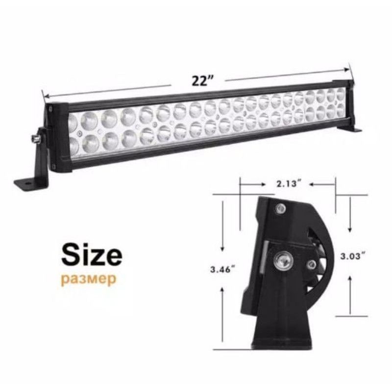LED LIGHT BAR 60 CM 2 ROW SINAR PUTIH