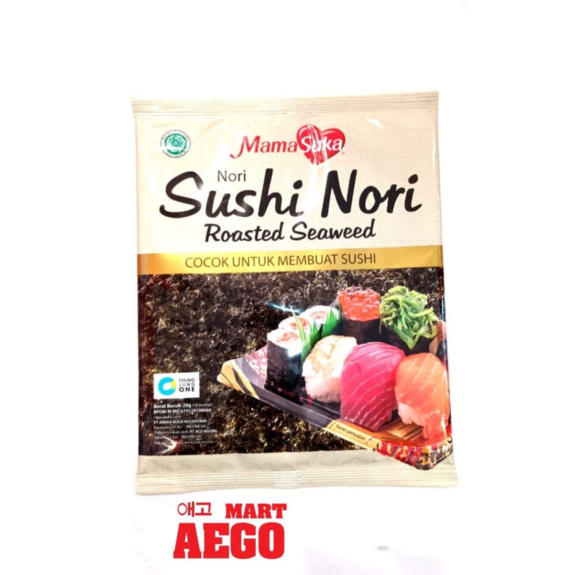 

Mamasuka rumput laut sushi nori 20gr isi 10 lembar