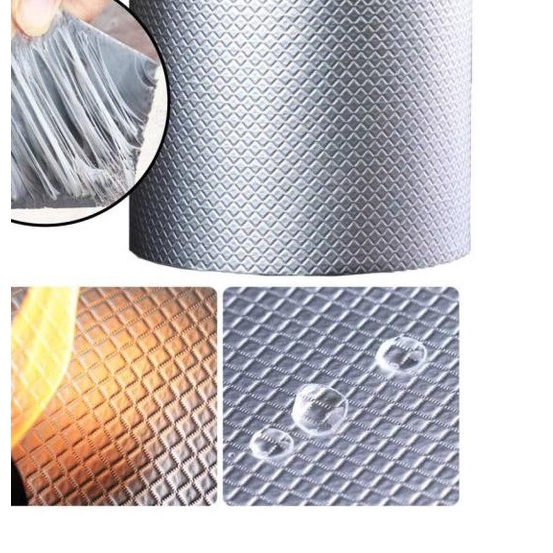 

Lakban Tambal Atap Bocor Aluminium Foil Butyl Rubber Tape 20CM X 5M