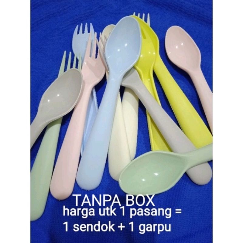 Sendok Garpu Plastik Tebal Portabel Sendok Travel Peralatan Makan Portable Sendok Alat Makan Trevel