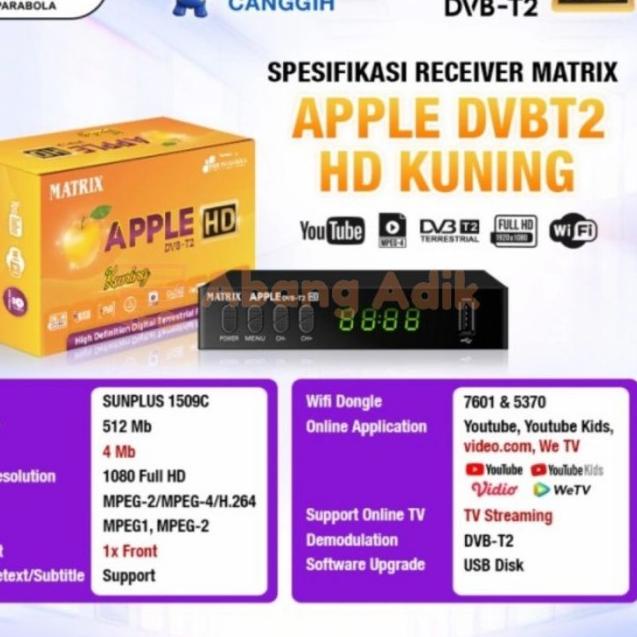 STB Matrix DVBT2 Kuning - stb only
