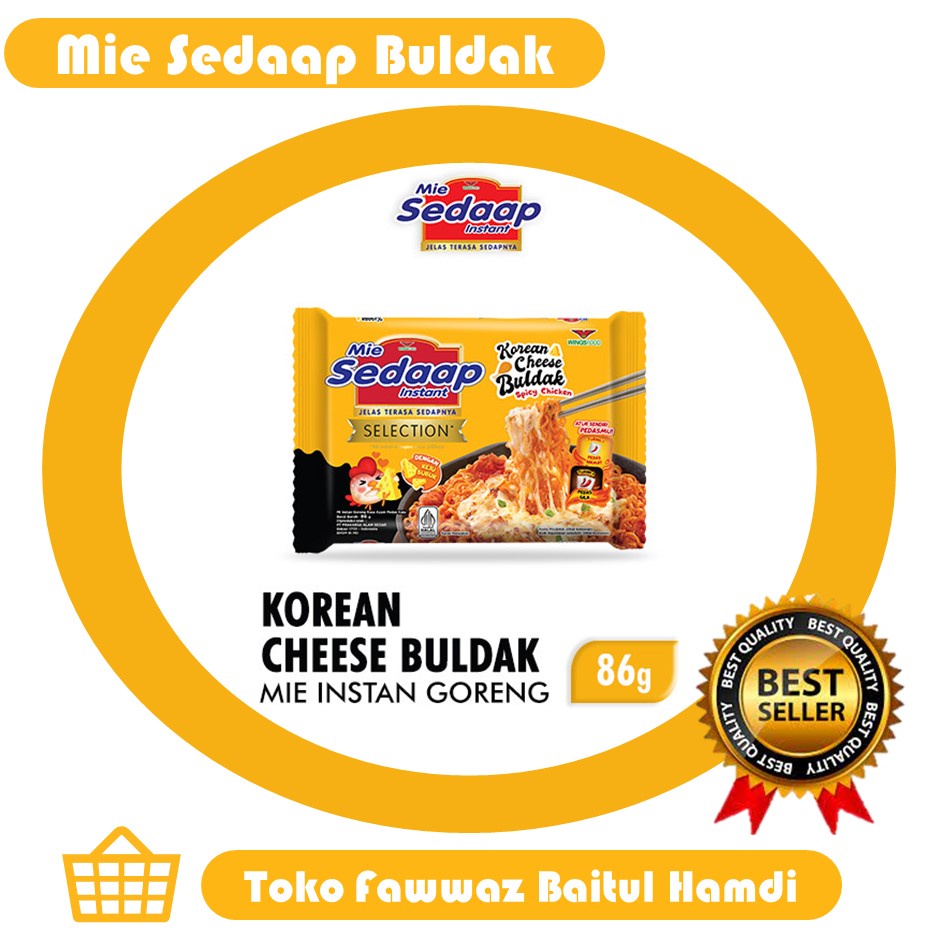 

Mie Sedaap Sedap KOREAN CHEESE BULDAK | Toko Fawwaz Baitul Hamdi