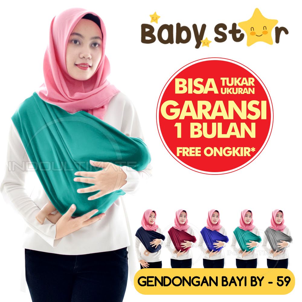 BABY STAR / BRIGHT STAR Gendongan Kaos Gendongan Model Terbaru 2022 Gendongan Bayi Kaos Geos BY-59 Selendang Gendongan Anak Bayi depan kangguru hipseat bayi