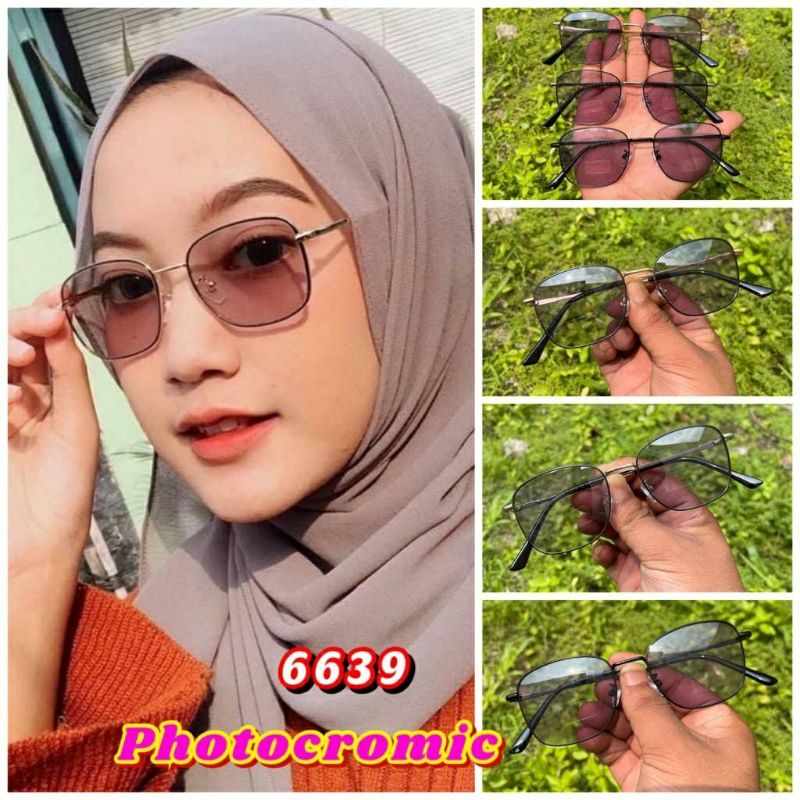 E ( E00043 ) KACAMATA PHOTOCROMIC KOREA OVAL PERSEGI PANJANG FREE POUCH DAN LAP / HARGA GROSIR