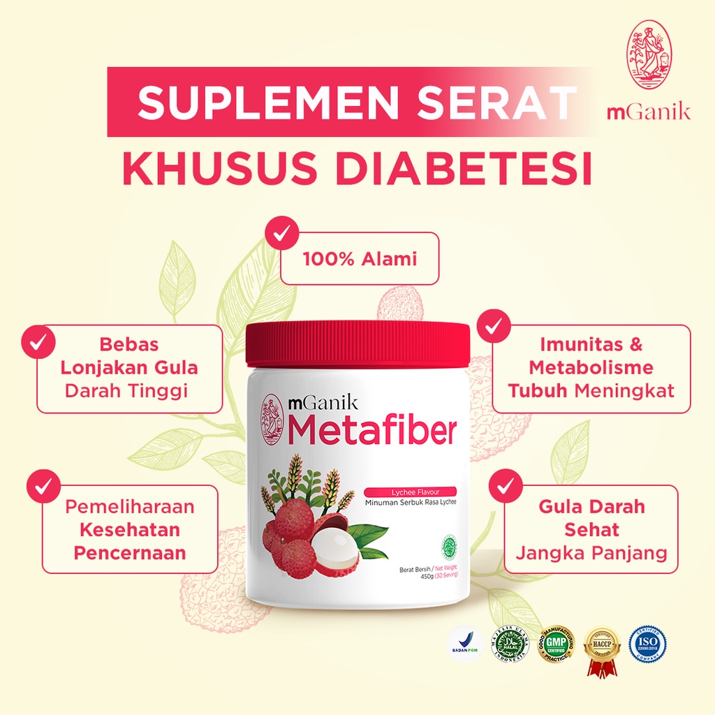 mGanik Metafiber 450gram Suplemen Serat Untuk Diabetes