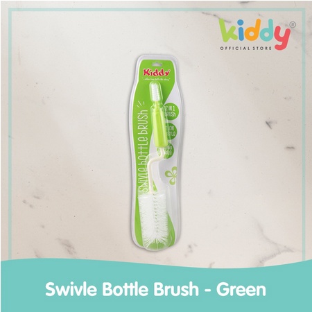 Kiddy Swivle Bottle Brush 2in1 Brush Sikat Pembersih Botol dan Dot Bayi Putar kiddy  KD 9301  / Share: Kiddy Sikat Botol Susu Bayi - WTP9301