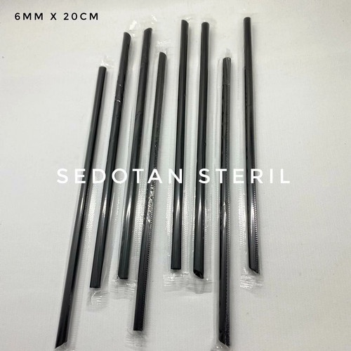 Sedotan Steril hitam lancip ukuran 6ml/sedotan steril/sedotan lancip/sedotan hitam/sedotan/sedotan b